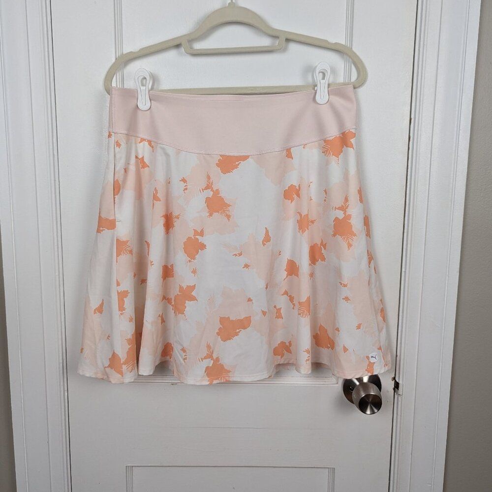 PUMA | Orange Floral Athletic Skort Size US Extra Large